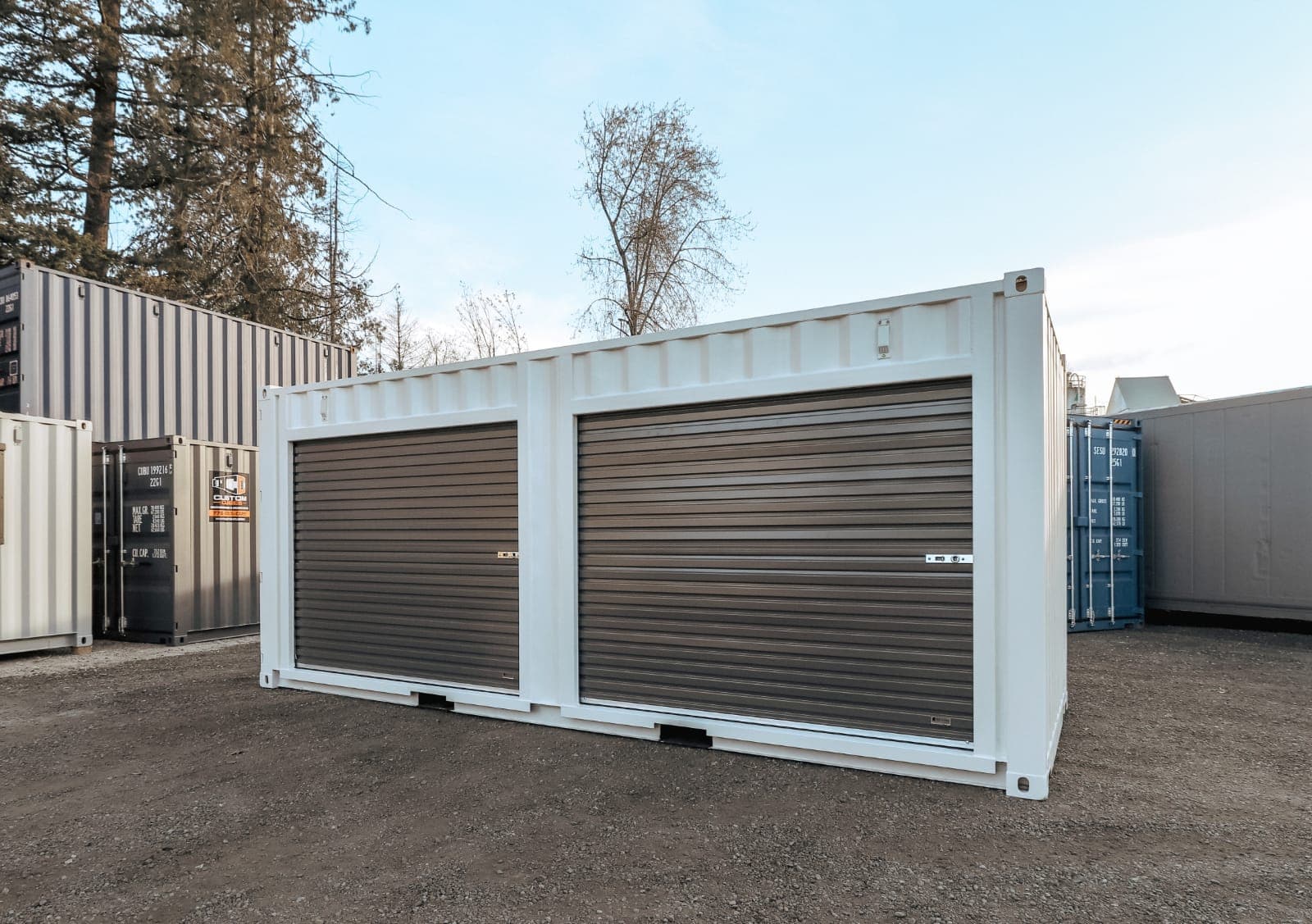 20&prime; Shipping Container + (2)  8&prime; Rollup Doors - Backstorage Containers LLC