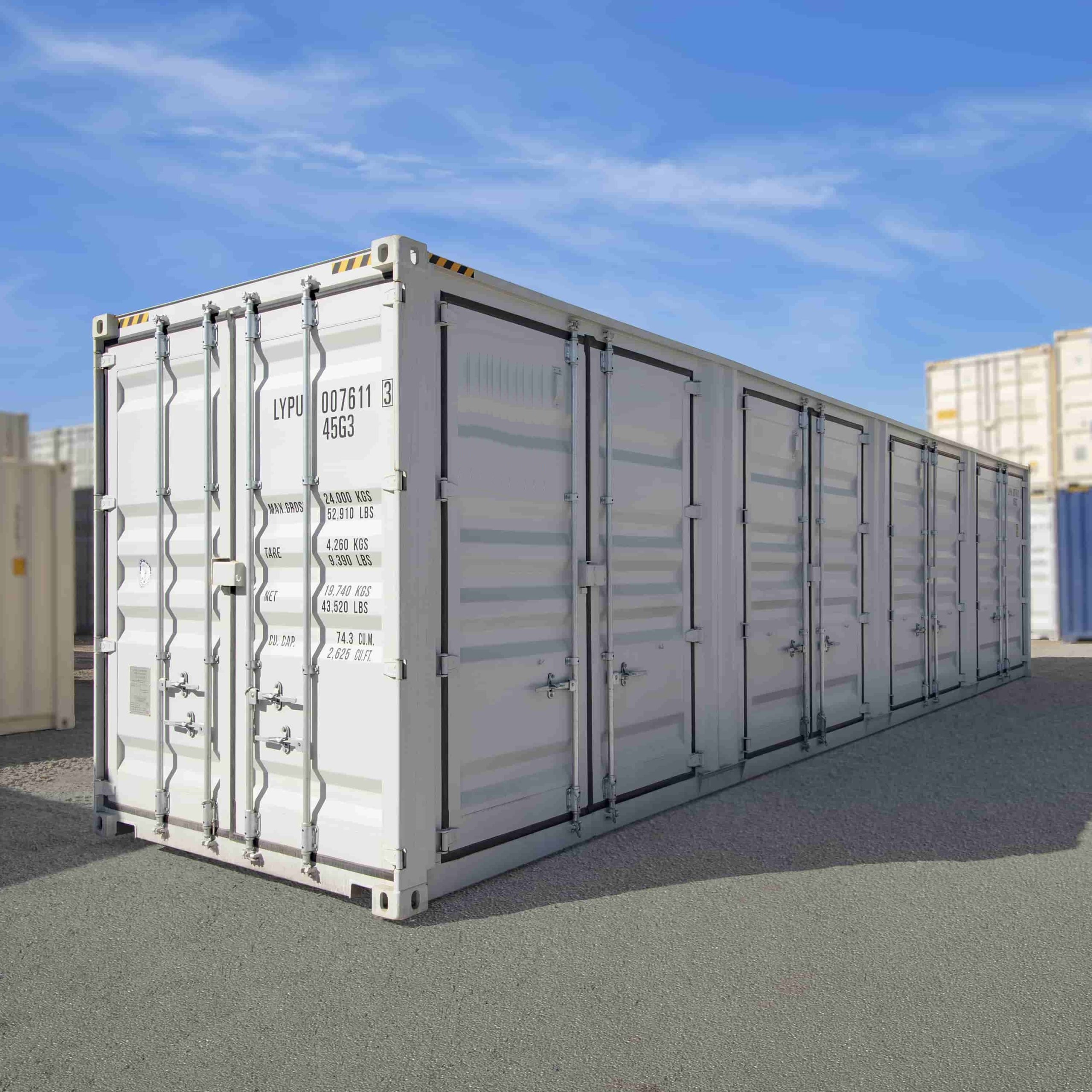 40&rsquo;HC New (1-trip) Shipping Container with 4 x Side Doors - Backstorage Containers LLC