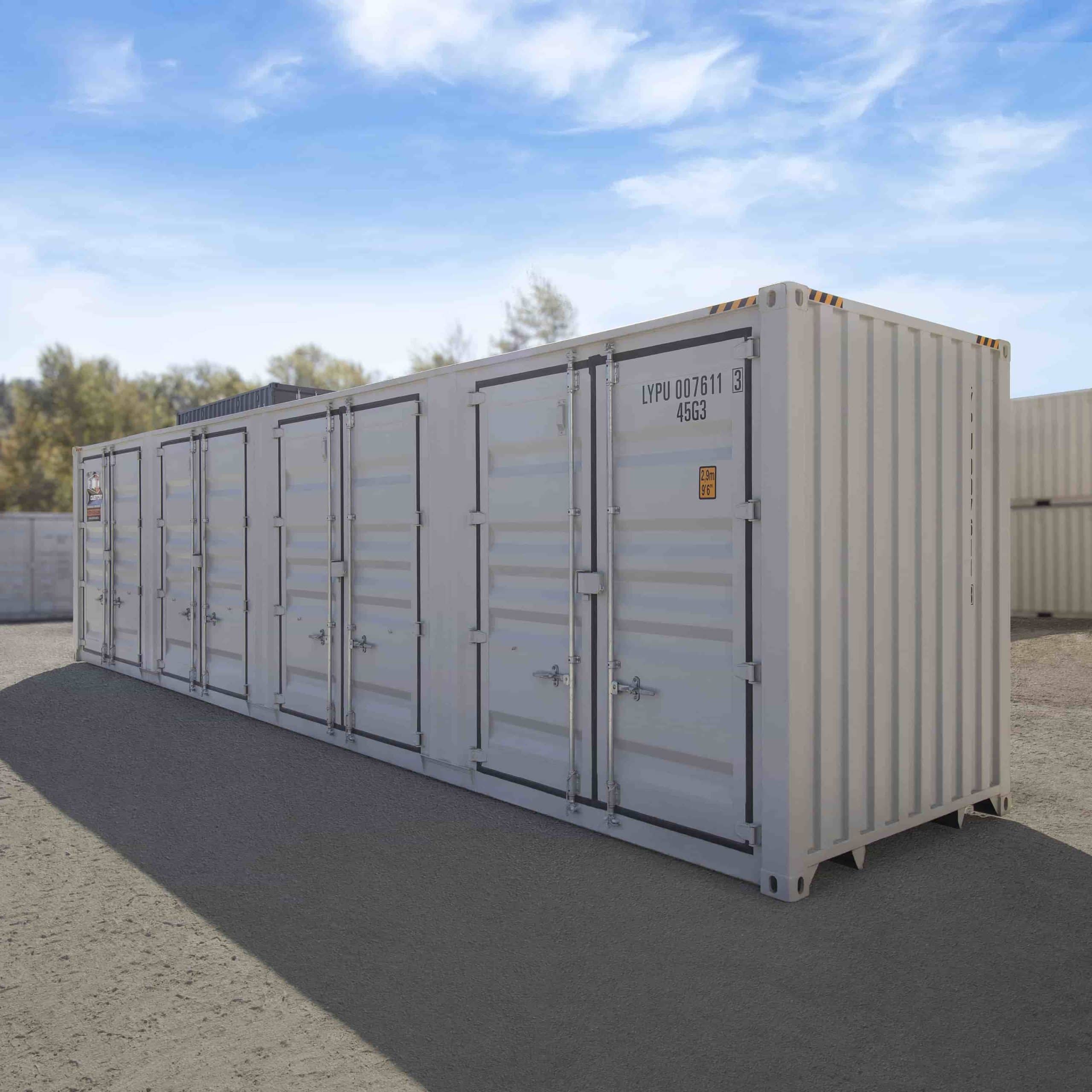 40&rsquo;HC New (1-trip) Shipping Container with 4 x Side Doors - Backstorage Containers LLC