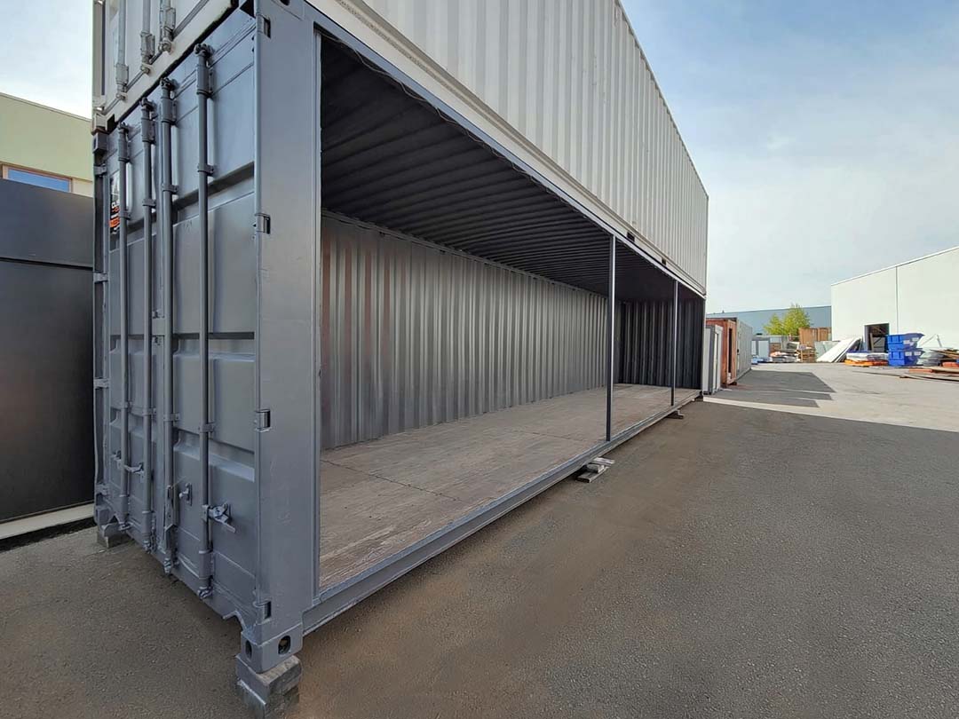 40&rsquo;HC Used &ldquo;Open Face&rdquo; Shipping Container - Backstorage Containers LLC