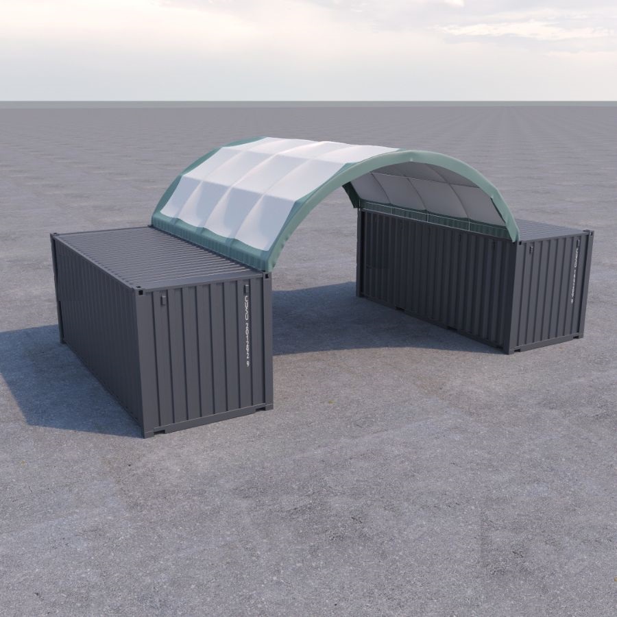 20&rsquo; x 20&rsquo; Fabric Container Shelter - Backstorage Containers LLC