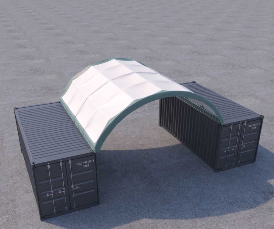 20&rsquo; x 20&rsquo; Fabric Container Shelter - Backstorage Containers LLC