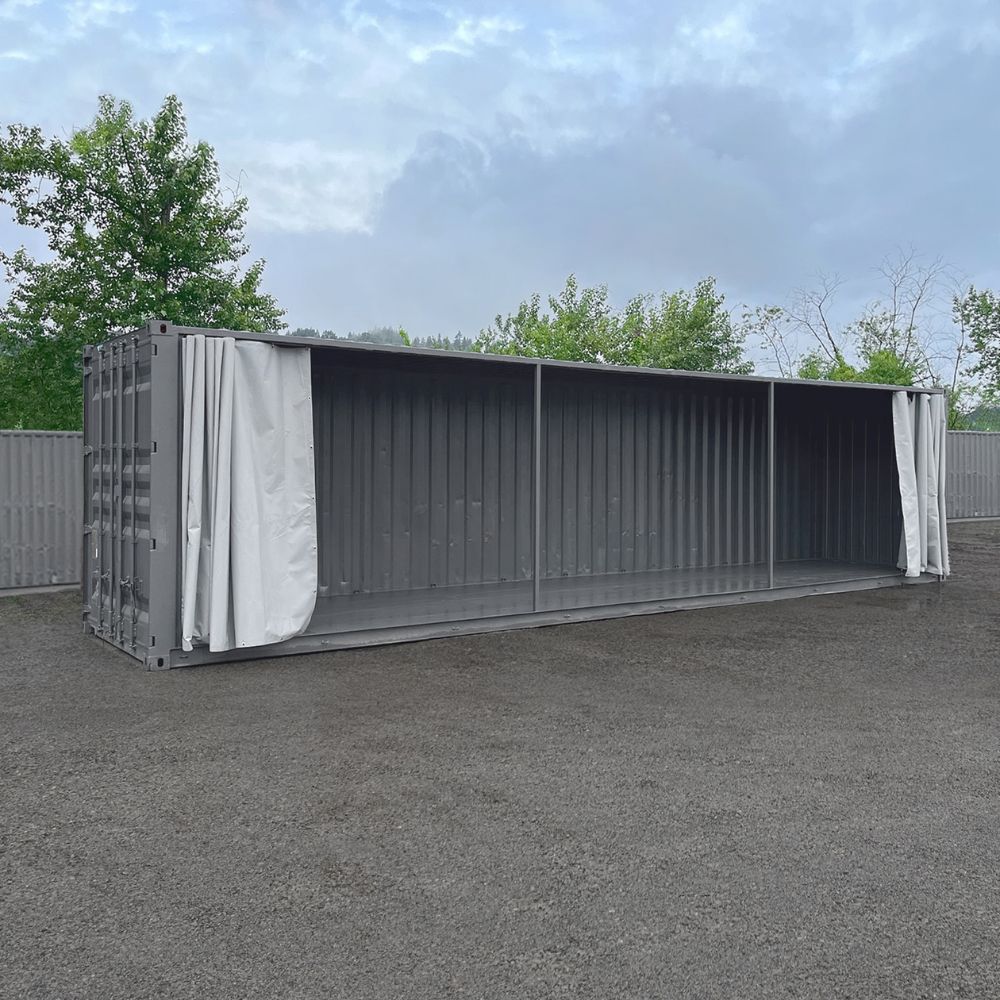 40&rsquo;HC Open-Face w/Tarp System - Backstorage Containers LLC