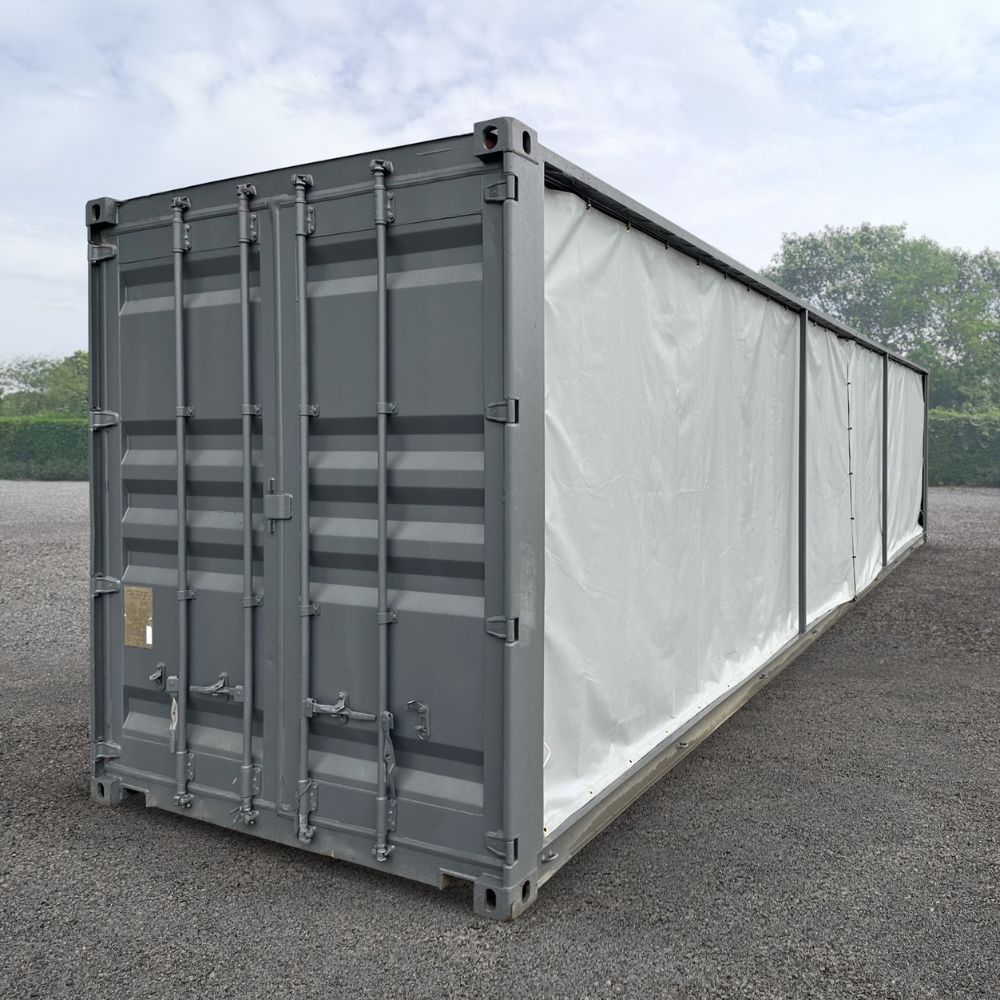 40&rsquo;HC Open-Face w/Tarp System - Backstorage Containers LLC