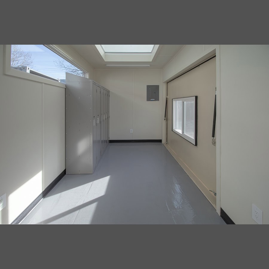 40&rsquo; Art Studio w/Flip up Doors - Backstorage Containers LLC