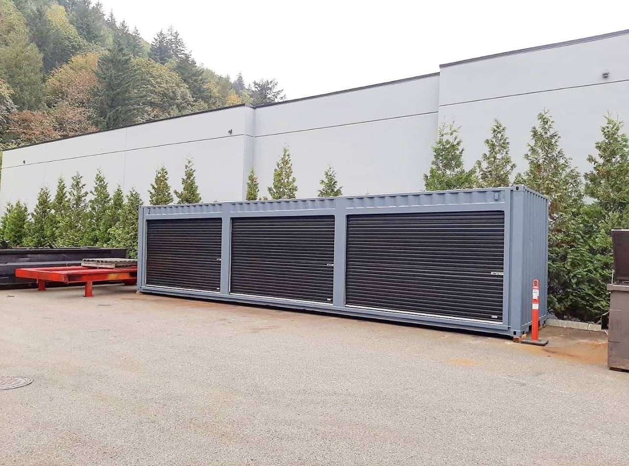 40&prime;HC Shipping Container + (3) 11&prime; 10&rdquo; Doors - Backstorage Containers LLC