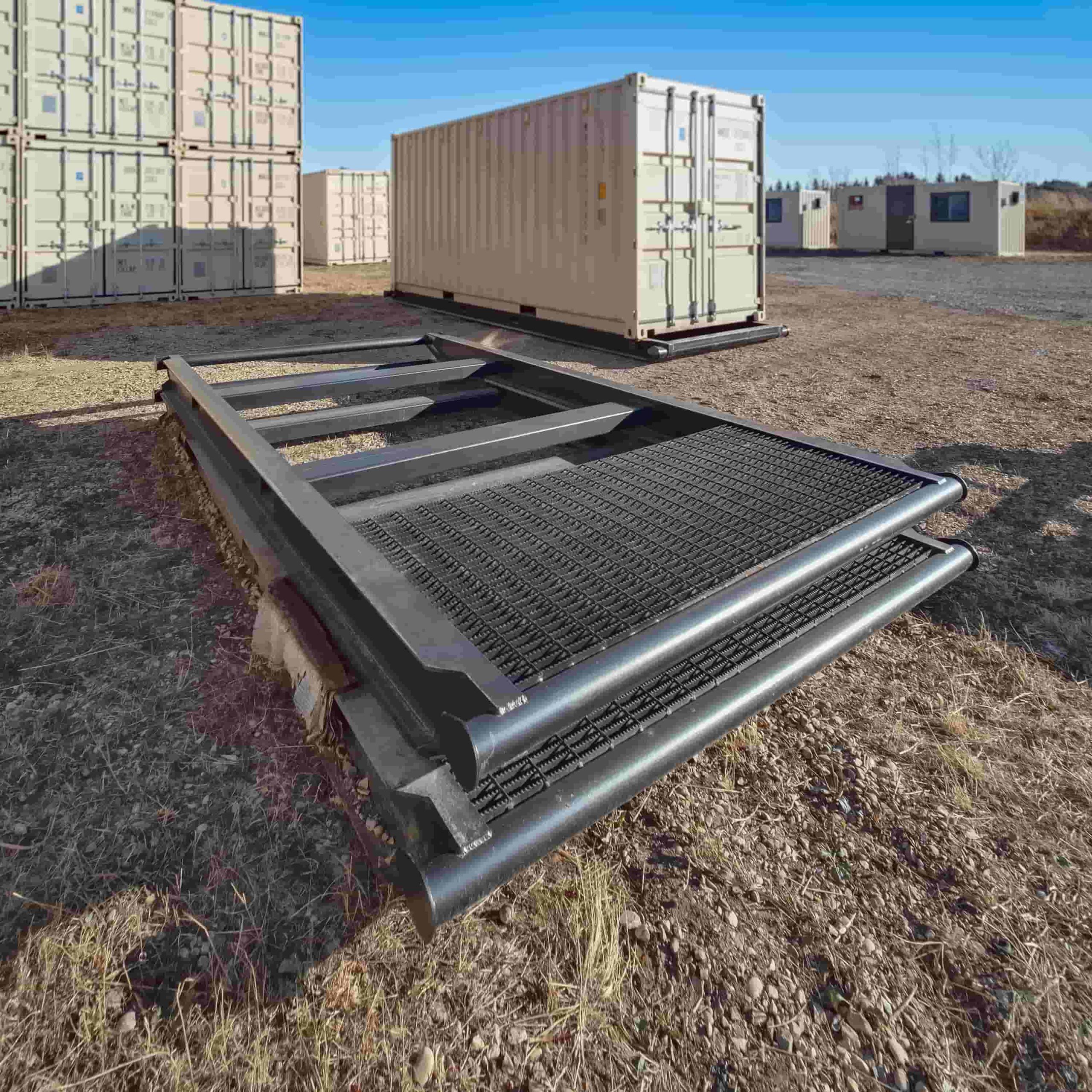 10&rsquo; Grated &ldquo;Weld On&rdquo; Skid - Backstorage Containers LLC