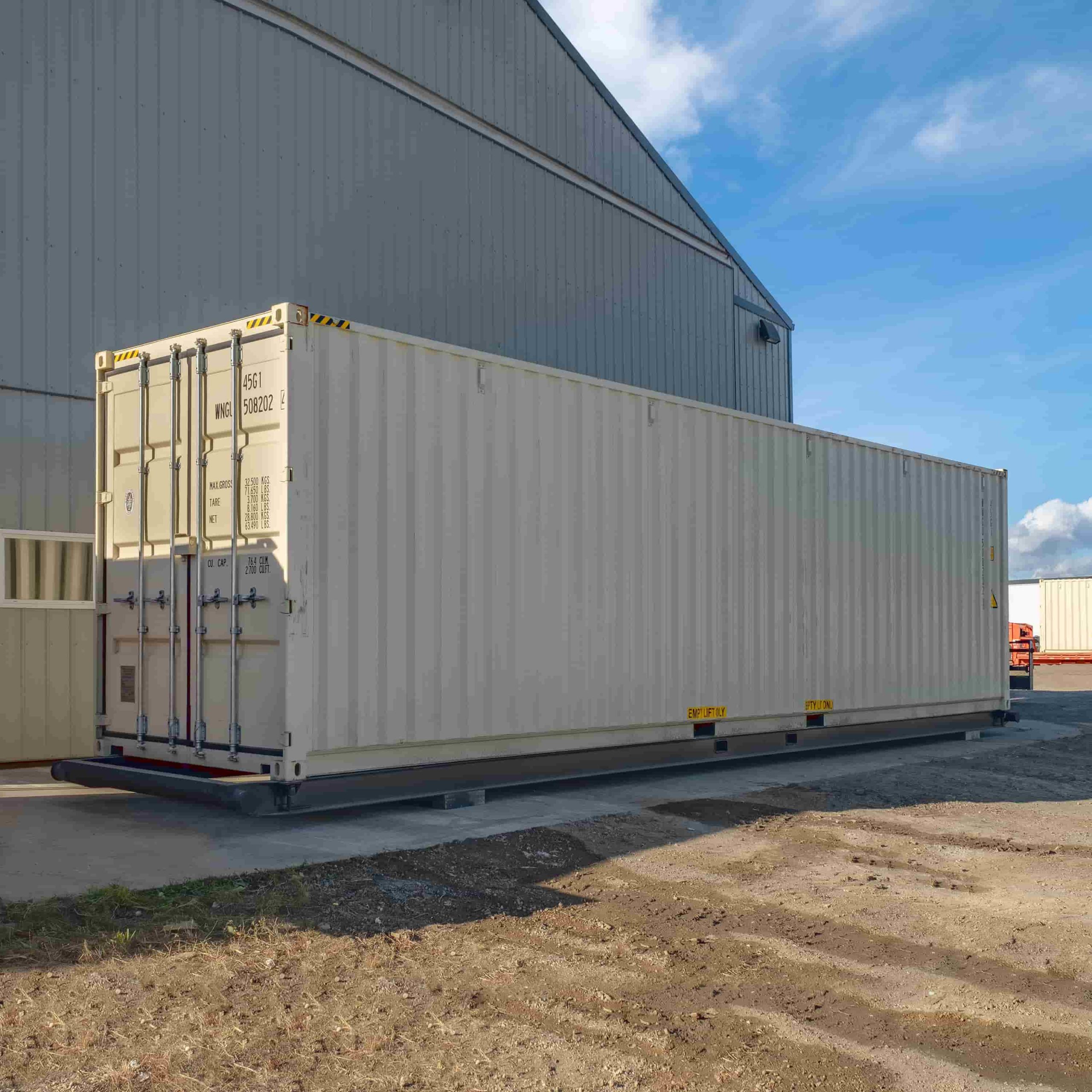 40&rsquo; Container skid w/ twist lock &ldquo;Non Grated&rdquo; - Backstorage Containers LLC