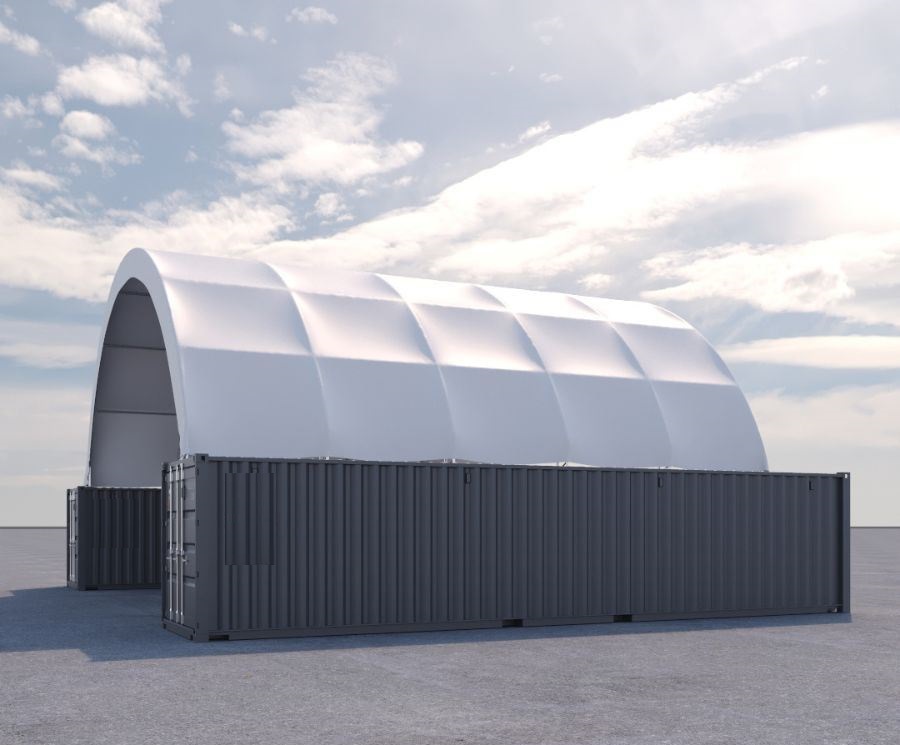 40&rsquo; x 40&rsquo; Fabric Container Shelter - Backstorage Containers LLC