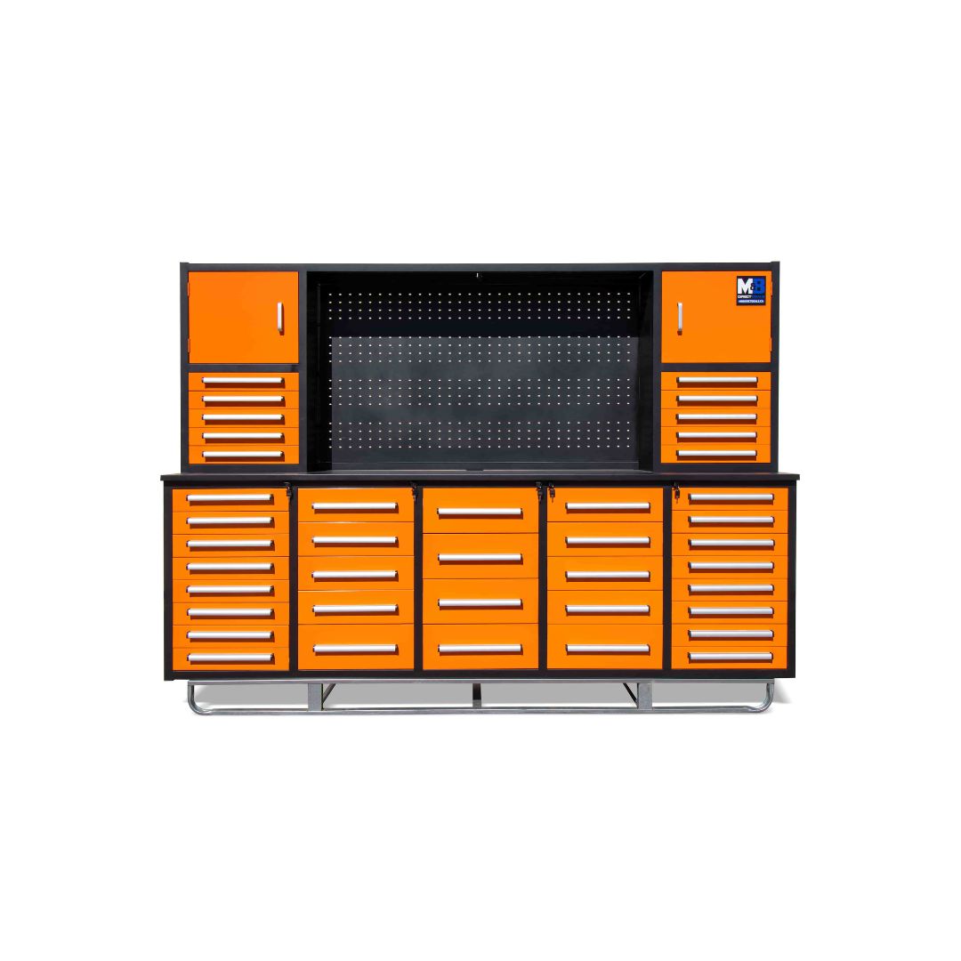 M&B | 10&rsquo; Workbench Cabinet with 40 Drawers - Backstorage Containers LLC