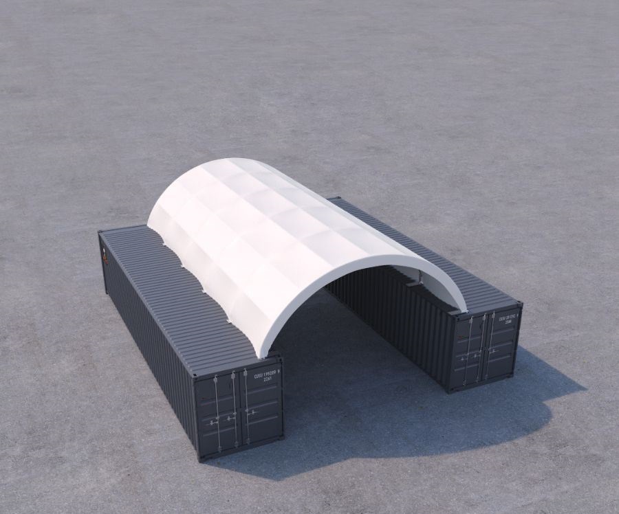 20&prime; x 40&prime; Fabric Container Shelter - Backstorage Containers LLC