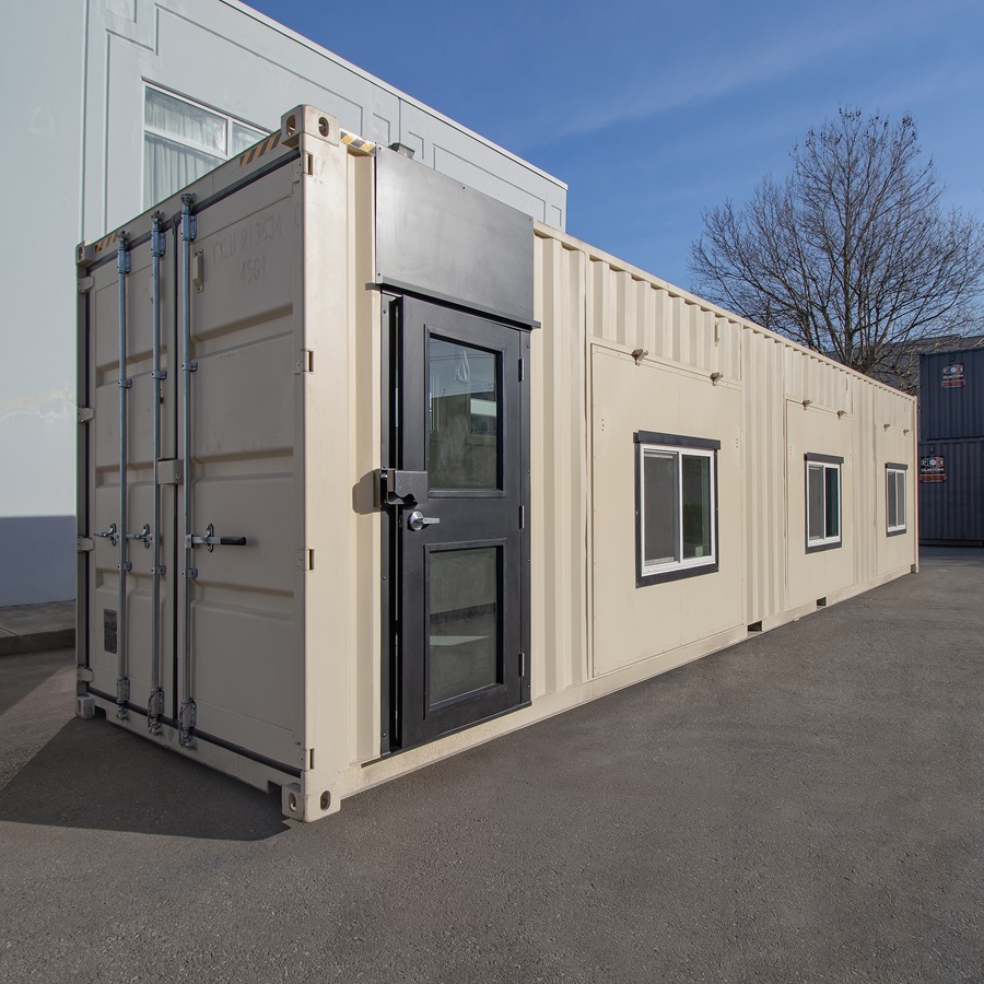 40&rsquo; Art Studio w/Flip up Doors - Backstorage Containers LLC